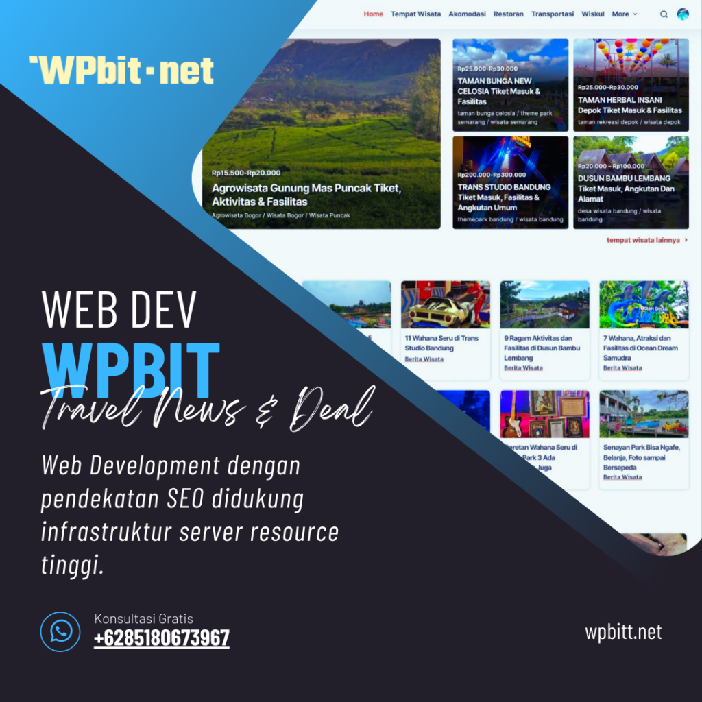 Web Development WPBit TravelsPromo